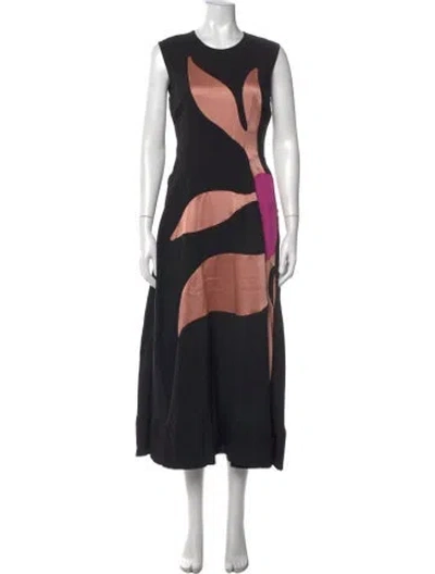 Pre-owned Roksanda Silk Midi Length Dress In Black