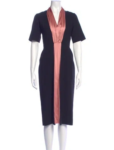 Pre-owned Roksanda Silk Midi Length Dress In Blue