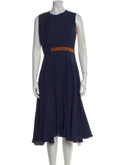Pre-owned Roksanda Silk Midi Length Dress In Blue