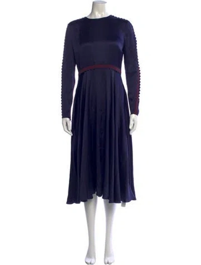 Pre-owned Roksanda Silk Midi Length Dress In Blue