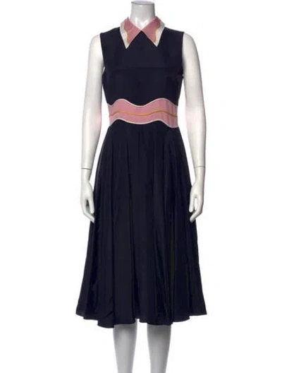 Pre-owned Roksanda Silk Midi Length Dress In Blue