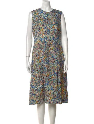 Pre-owned Roksanda Silk Midi Length Dress In Blue
