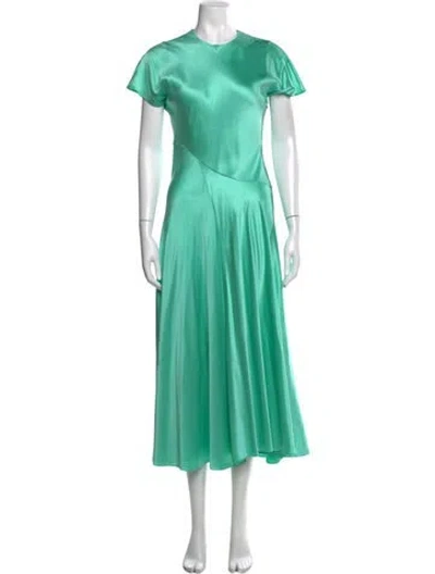 Pre-owned Roksanda Silk Midi Length Dress In Green