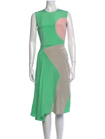 Pre-owned Roksanda Silk Midi Length Dress In Green