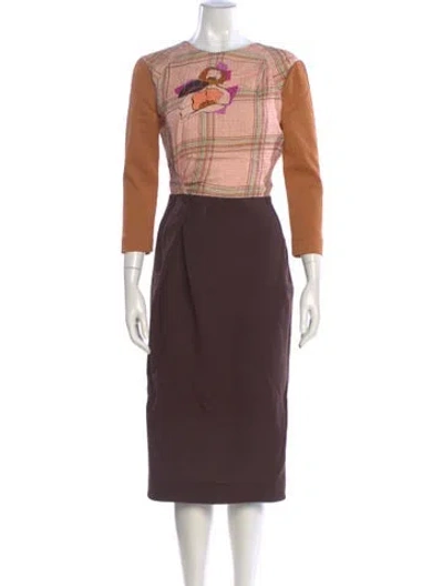 Pre-owned Roksanda Silk Midi Length Dress In Multi