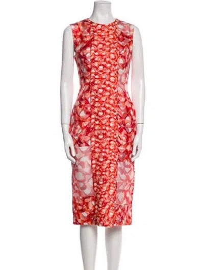 Pre-owned Roksanda Silk Midi Length Dress In Multi