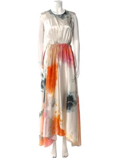 Pre-owned Roksanda Silk Midi Length Dress In Orange