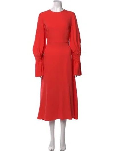 Pre-owned Roksanda Silk Midi Length Dress In Orange