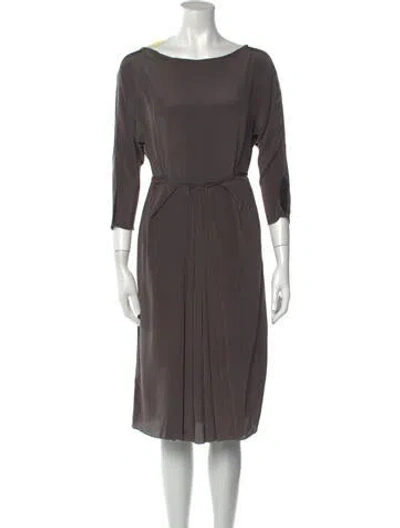 Pre-owned Roksanda Silk Midi Length Dress W/ Tags In Gray