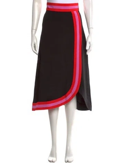 Pre-owned Roksanda Silk Midi Length Skirt In Black