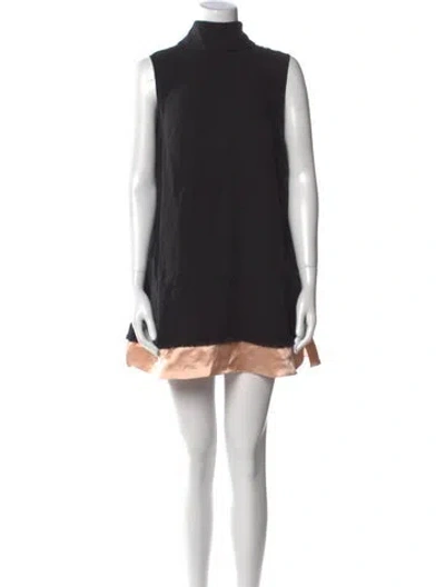 Pre-owned Roksanda Silk Mini Dress In Black