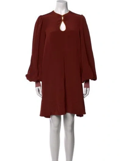 Pre-owned Roksanda Silk Mini Dress In Brown