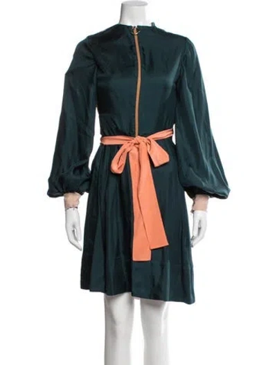 Pre-owned Roksanda Silk Mini Dress In Green
