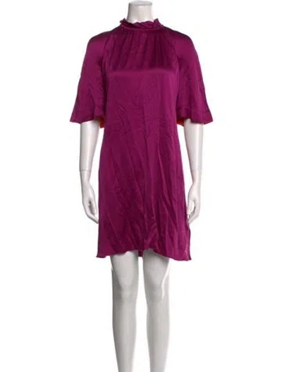 Pre-owned Roksanda Silk Mini Dress In Purple