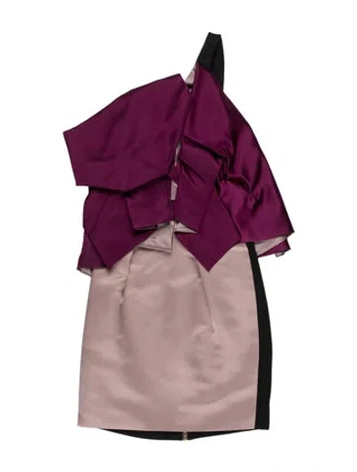 Pre-owned Roksanda Silk Mini Dress In Purple