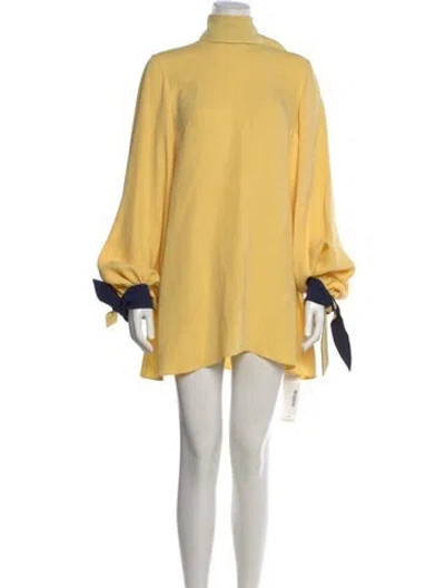 Pre-owned Roksanda Silk Mini Dress In Yellow