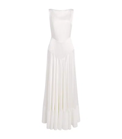 Roksanda Silk Munir Maxi Dress In Ivory