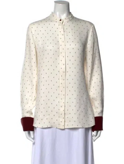 Pre-owned Roksanda Silk Printed Blouse In Neutrals