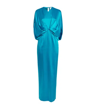 Roksanda Silk Rani Maxi Dress In Blue