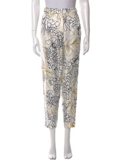 Pre-owned Roksanda Silk Straight Leg Pants In Multi