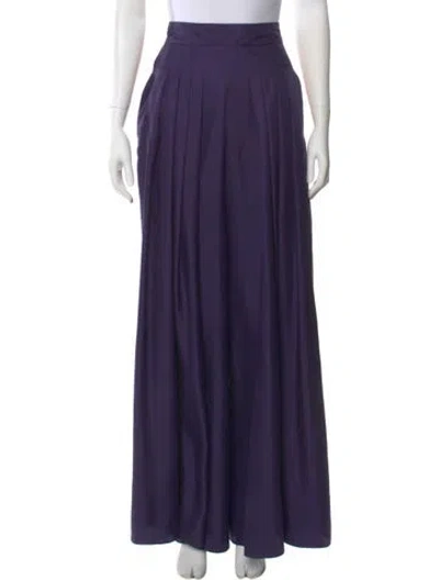 Pre-owned Roksanda Silk Wide Leg Pants In Purple