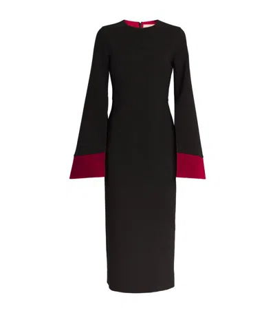 Roksanda Split-sleeve Zimara Midi Dress In Navy