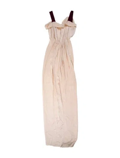 Pre-owned Roksanda Square Neckline Long Dress In Neutral
