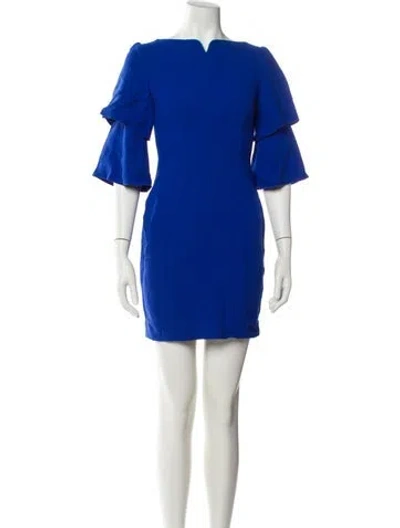 Pre-owned Roksanda Square Neckline Mini Dress In Blue