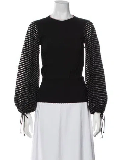 Pre-owned Roksanda Striped Crew Neck Sweater In Black