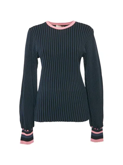 Pre-owned Roksanda Striped Jersey Sweater In Black