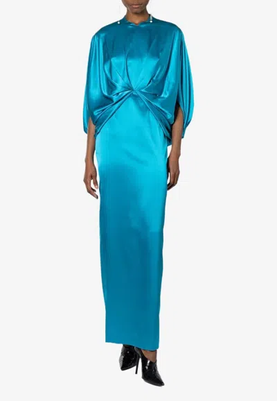 Roksanda Tari Silk Maxi Dress In Blue