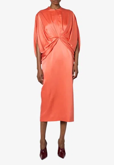Roksanda Tari Silk Midi Dress In Orange