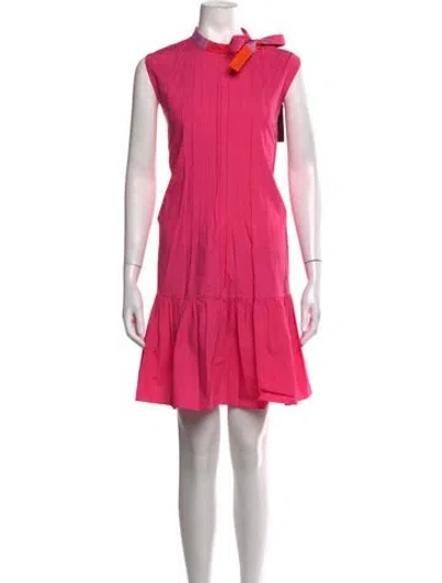 Pre-owned Roksanda Tie Neck Mini Dress In Pink
