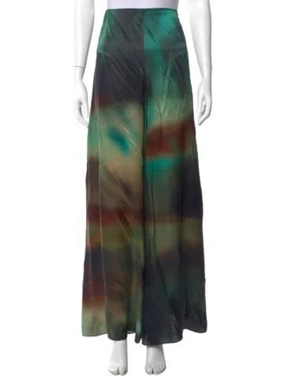 Pre-owned Roksanda Tie-dye Print Wide Leg Pants In Green