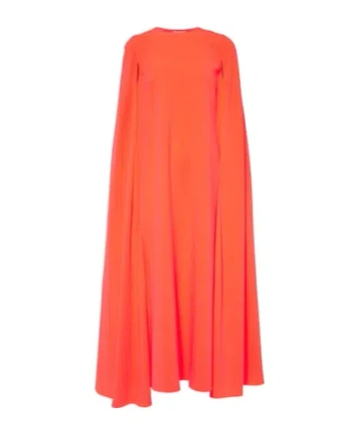 Roksanda Twiggy Caped Midi Dress In Orange