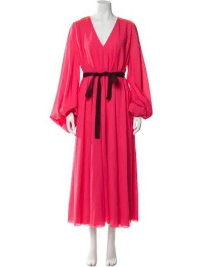 Pre-owned Roksanda Virgin Wool Long Dress In Pink