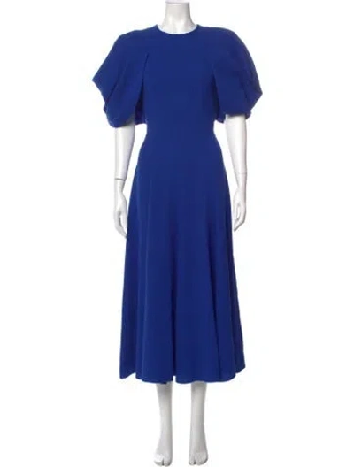 Pre-owned Roksanda Virgin Wool Long Dress W/ Tags In Blue