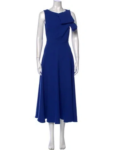 Pre-owned Roksanda Virgin Wool Midi Length Dress In Blue