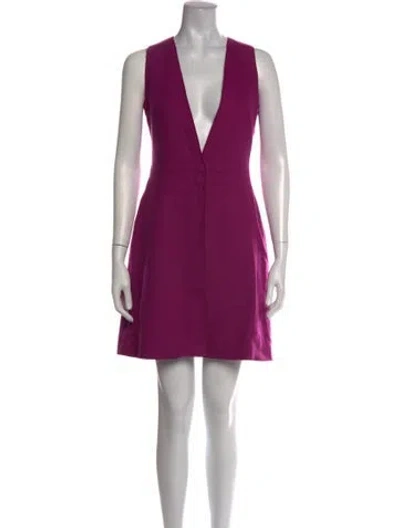 Pre-owned Roksanda Virgin Wool Mini Dress In Purple