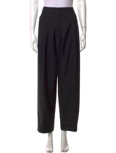 Pre-owned Roksanda Virgin Wool Wide Leg Pants In Black