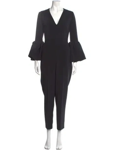 Pre-owned Roksanda V-neck Jumpsuit In Black