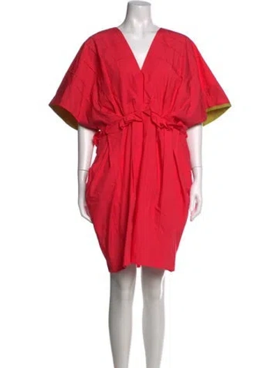 Pre-owned Roksanda V-neck Knee-length Dress In Pink