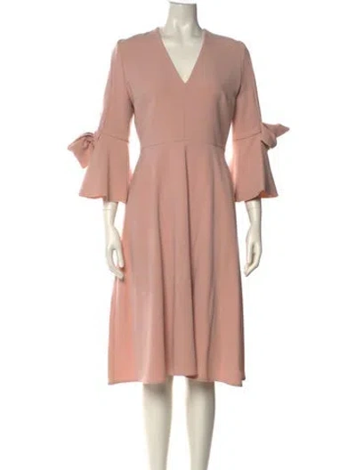 Pre-owned Roksanda V-neck Midi Length Dress In Pink