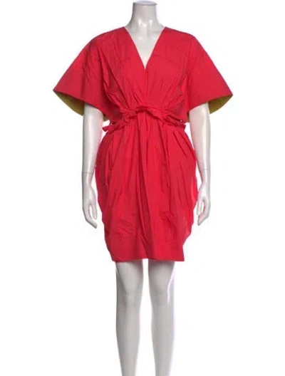 Pre-owned Roksanda V-neck Mini Dress In Pink