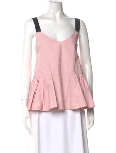 Pre-owned Roksanda V-neck Sleeveless Blouse In Pink