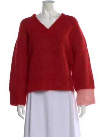 Pre-owned Roksanda V-neck Sweater W/ Tags In Red