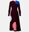 Roksanda Withiel Printed Crêpe Midi Dress In Burgundy