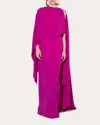 Roksanda Demetria Cape-effect Pleated Crepe Gown In Pink