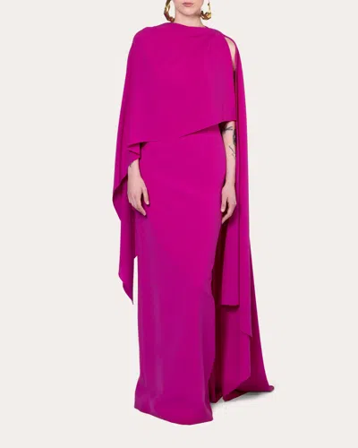 ROKSANDA WOMEN'S DEMETRIA CREPE DRAPED CAPE GOWN