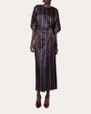 Roksanda Women's Huda Stripe Silk Slit Pencil Skirt